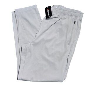 NWT | EZRUN Men's Light Gray Technical Joggers | Zipper Pockets | Size XL